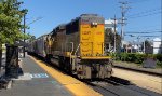 UP 1097 Leads the LSF51-10 through Broadway Station